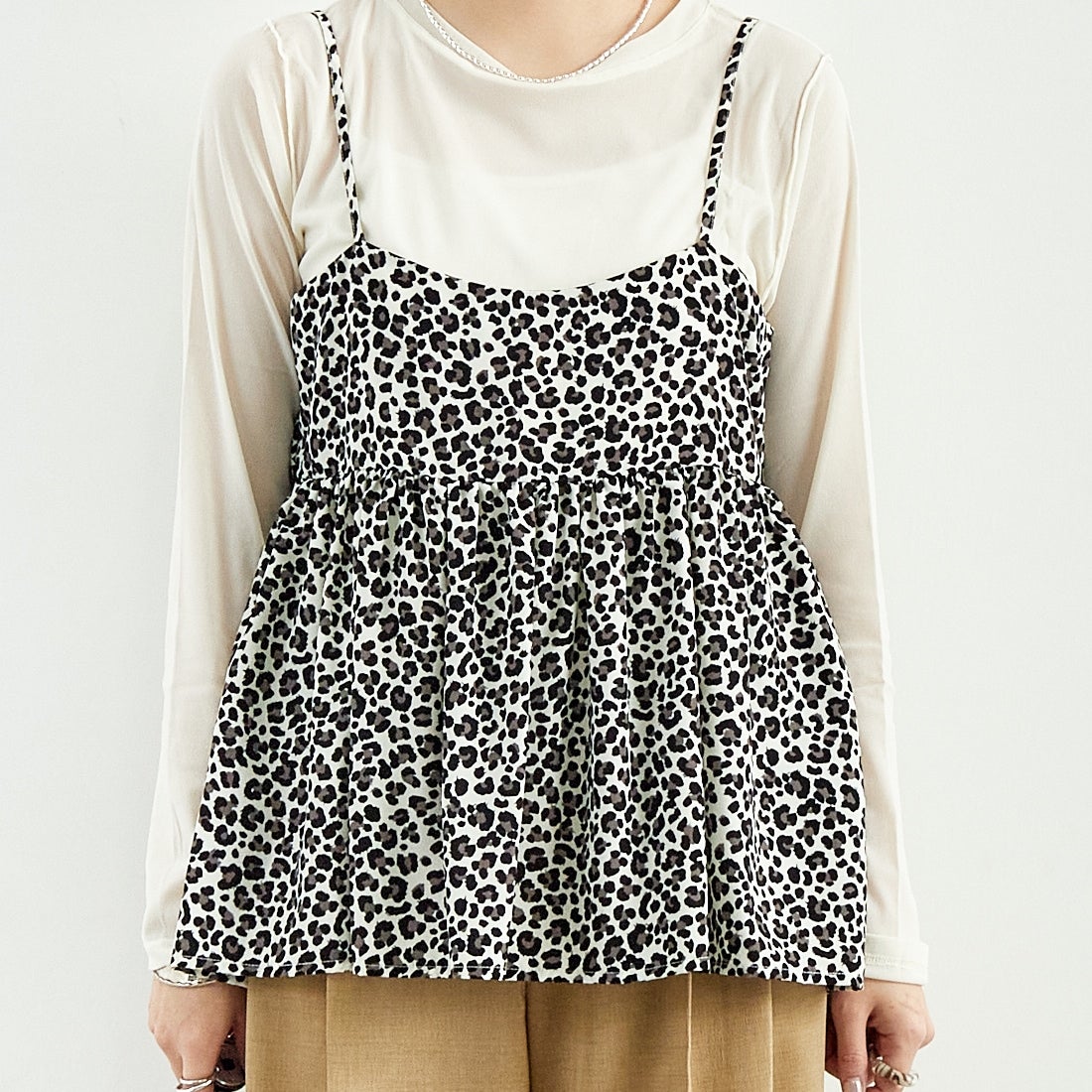 Jf Ready Made [ジェイエフレディメイド] 総柄キャミビスチェ [51285711] ｵﾌﾚｵﾊﾟｰﾄﾞ &&モデル身長：167cm 着用サイズ：F&&