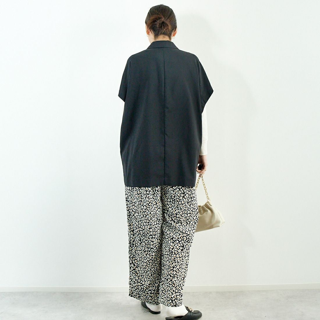 Jf Ready Made [ジェイエフレディメイド] 総柄イージーパンツ [51286547] ﾌﾞﾗｯｸﾚｵﾊﾟｰ &&モデル身長：167cm 着用サイズ：M&&