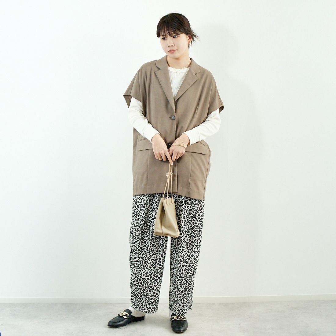 Jf Ready Made [ジェイエフレディメイド] 総柄イージーパンツ [51286547] ｵﾌﾚｵﾊﾟｰﾄﾞ &&モデル身長：167cm 着用サイズ：M&&