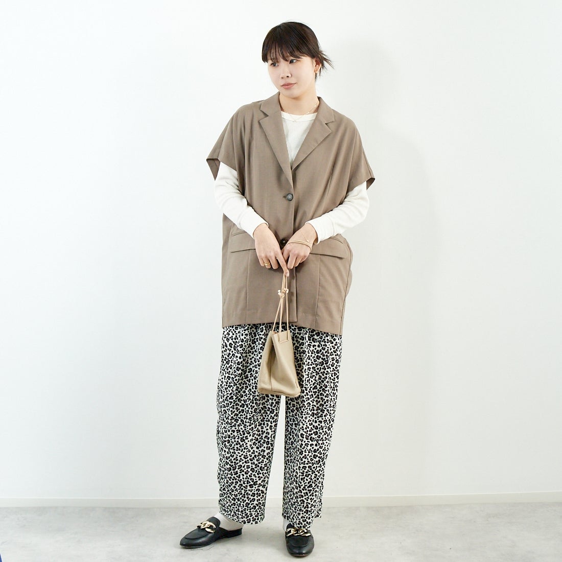 Jf Ready Made [ジェイエフレディメイド] 総柄イージーパンツ [51286547] ｵﾌﾚｵﾊﾟｰﾄﾞ &&モデル身長：167cm 着用サイズ：M&&