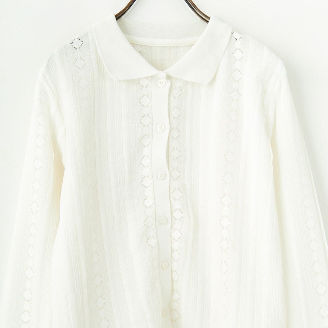 hwyl [ヒュイル] 襟付きレースソフトカーディガン [51285535] ｱｲﾎﾞﾘｰ