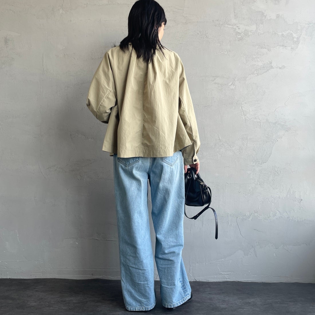 DANTON [ダントン] ドルマンスリーブジャケット [DT-A0652TNY] BEIGE &&モデル身長：160cm 着用サイズ：36&&