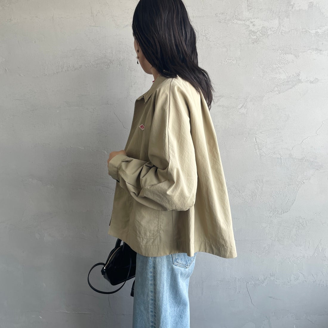 DANTON [ダントン] ドルマンスリーブジャケット [DT-A0652TNY] BEIGE &&モデル身長：160cm 着用サイズ：36&&