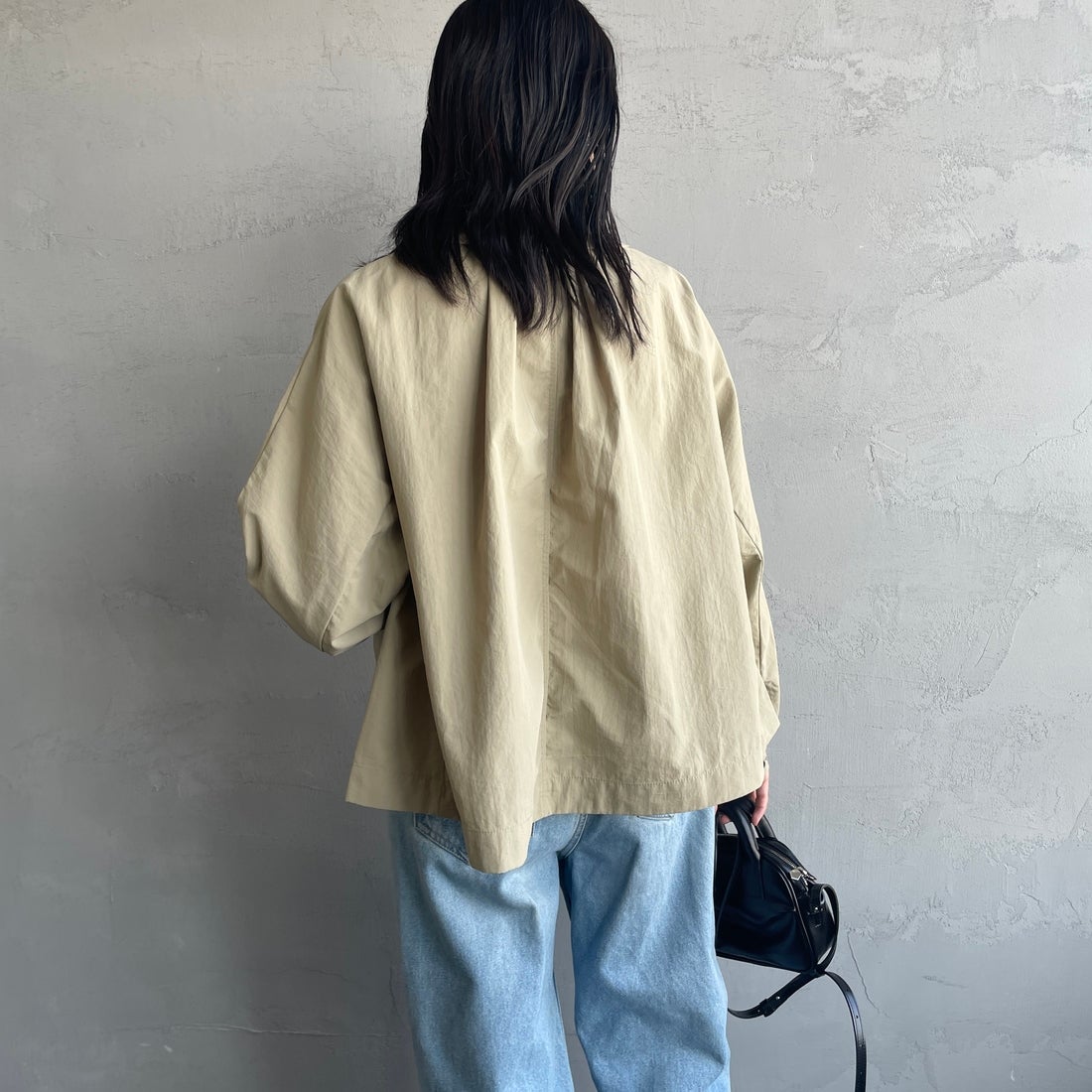 DANTON [ダントン] ドルマンスリーブジャケット [DT-A0652TNY] BEIGE &&モデル身長：160cm 着用サイズ：36&&