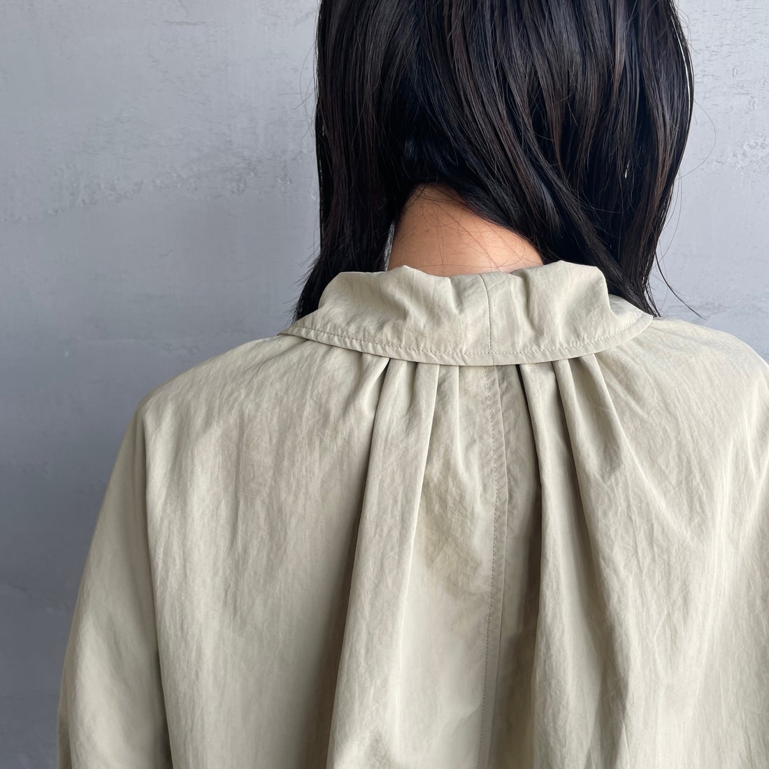 DANTON [ダントン] ドルマンスリーブジャケット [DT-A0652TNY] BEIGE &&モデル身長：160cm 着用サイズ：36&&