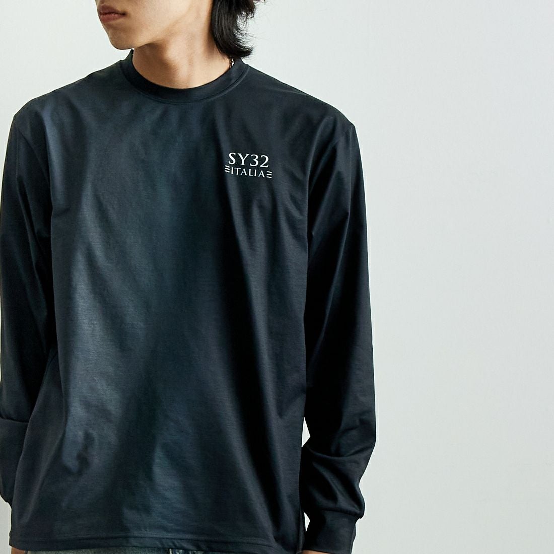 SY32 [エスワイサーティトゥ] グラデーションビッグロゴTシャツ [15027] BLACK