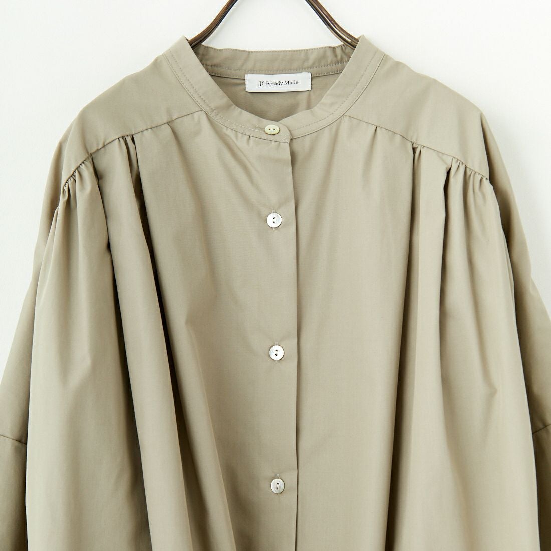 Jf Ready Made [ジェイエフレディメイド] T/Cオーバーギャザータックブラウス [4125200] ｸﾞﾚｰ