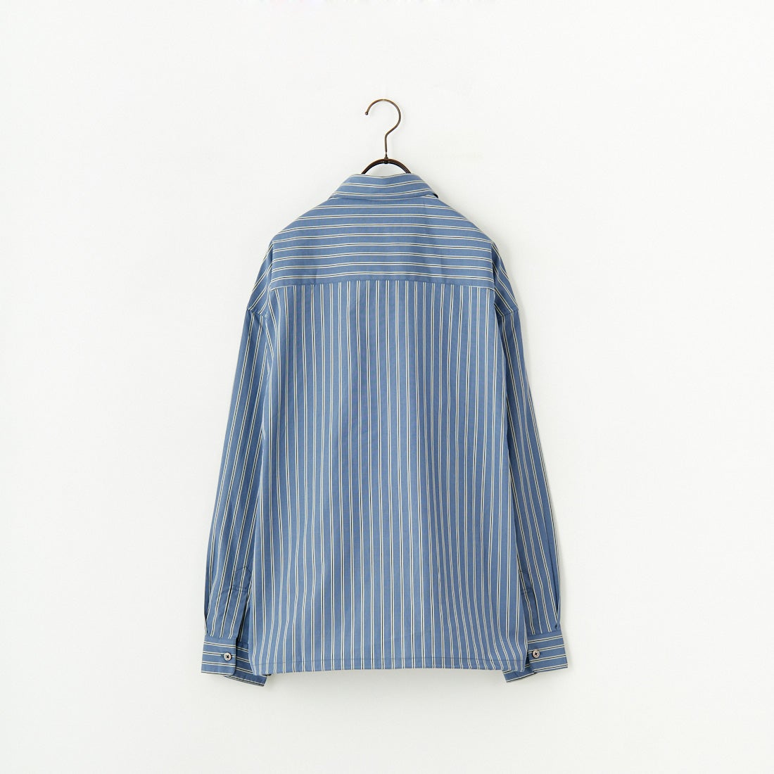 SLICK [スリック] 100/2 ストライプドローストリングシャツ [5155913] 208 BLUE G