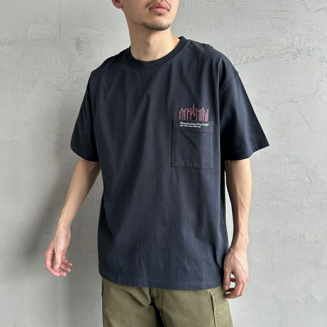 NAVY&&モデル身長：167cm 着用サイズ：L&&