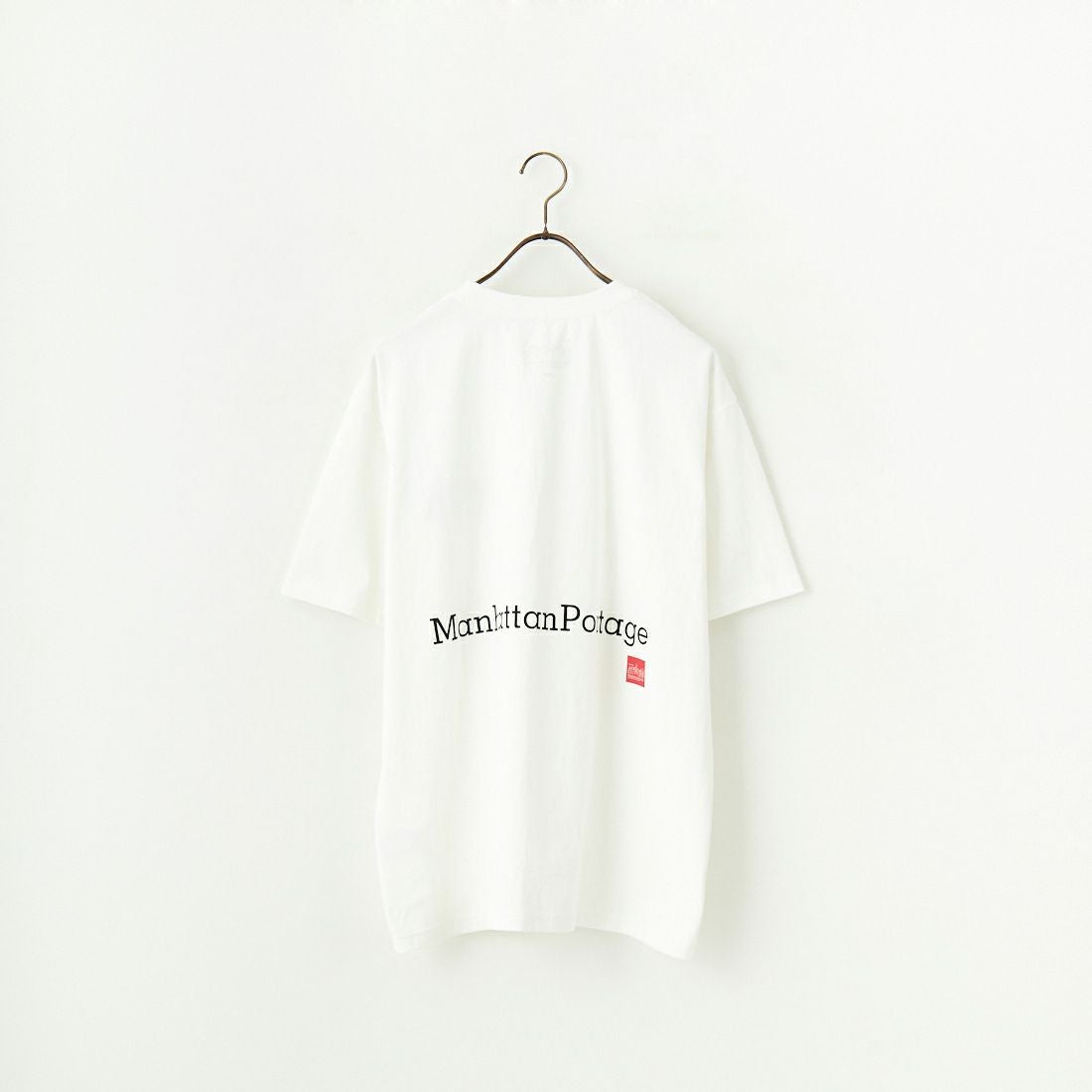 MANHATTAN PORTAGE [マンハッタンポーテージ] 別注 ポケット刺繍 バックプリントTシャツ [25SSMP-IN62-JF] WHITE