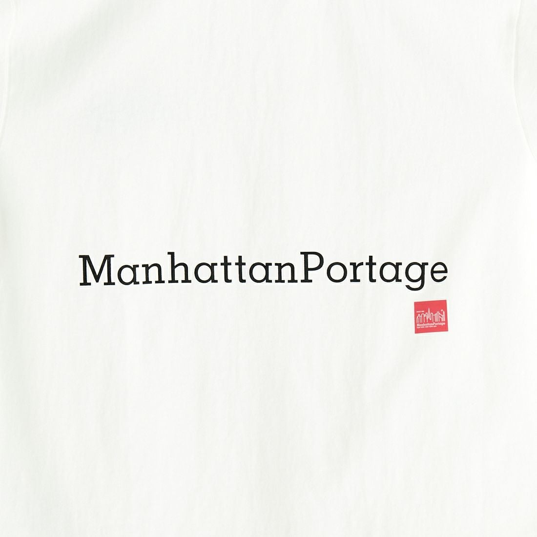 MANHATTAN PORTAGE [マンハッタンポーテージ] 別注 ポケット刺繍 バックプリントTシャツ [25SSMP-IN62-JF] WHITE
