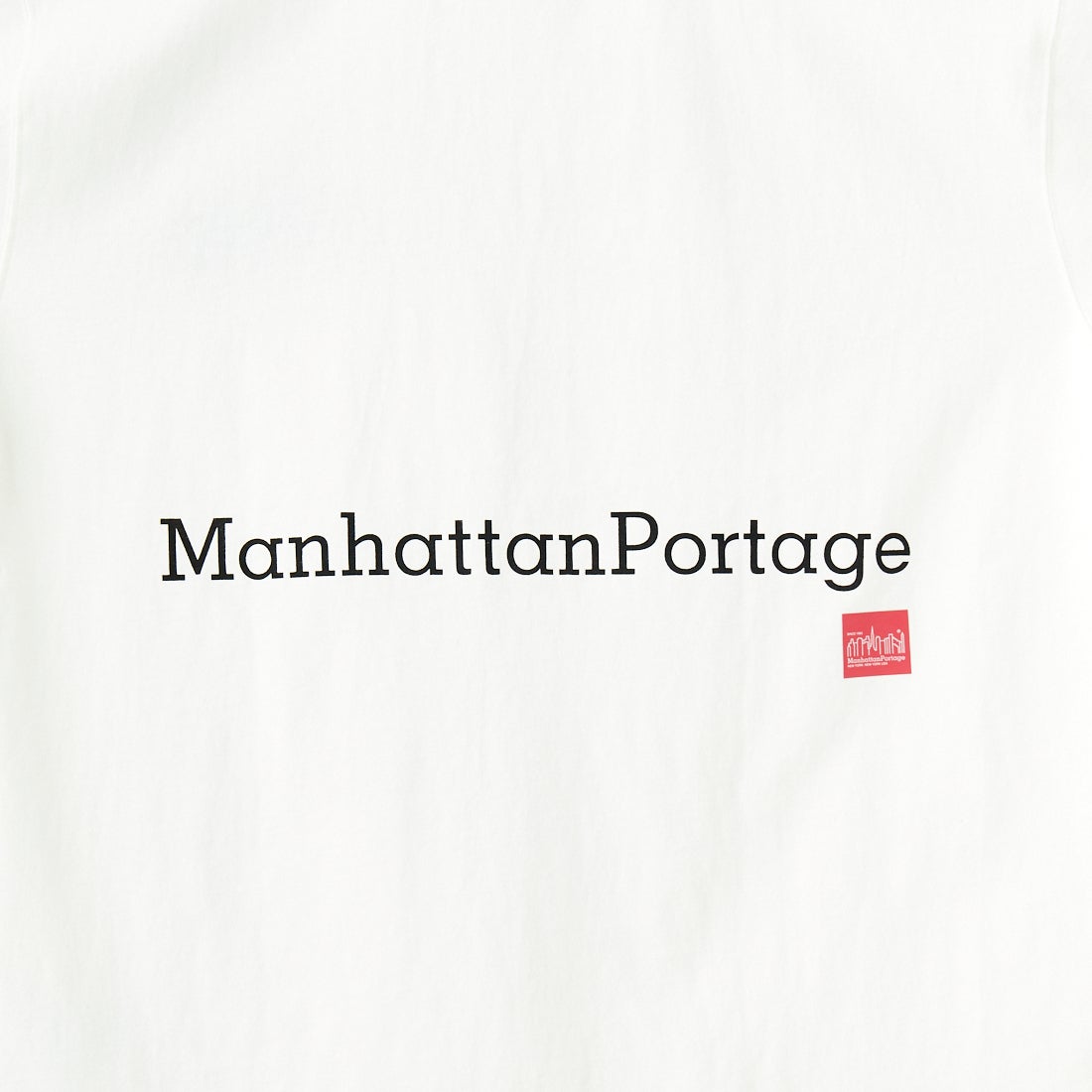 MANHATTAN PORTAGE [マンハッタンポーテージ] 別注 ポケット刺繍 バックプリントTシャツ [25SSMP-IN62-JF] WHITE