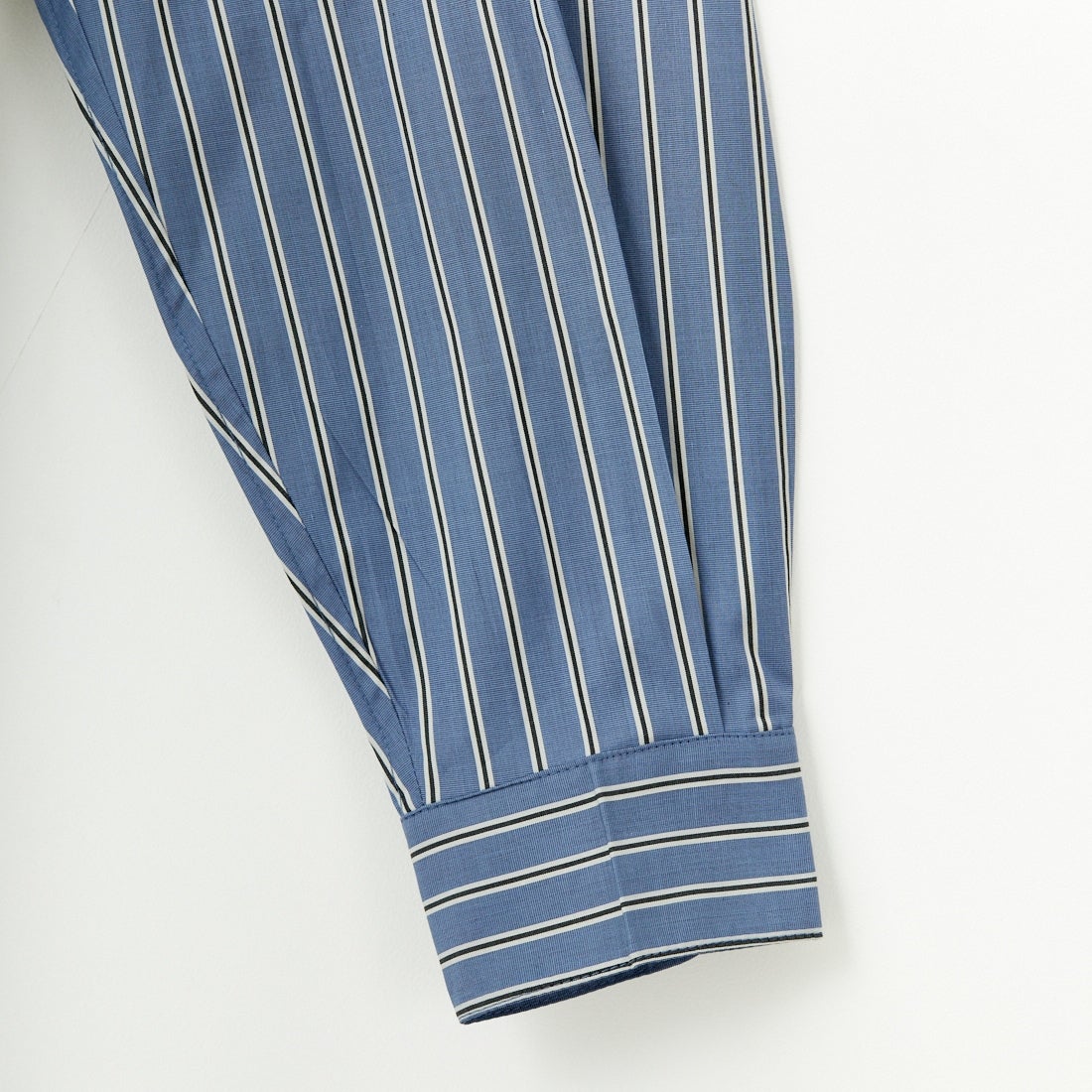 SLICK [スリック] 100/2 ストライプドローストリングシャツ [5155913] 208 BLUE G