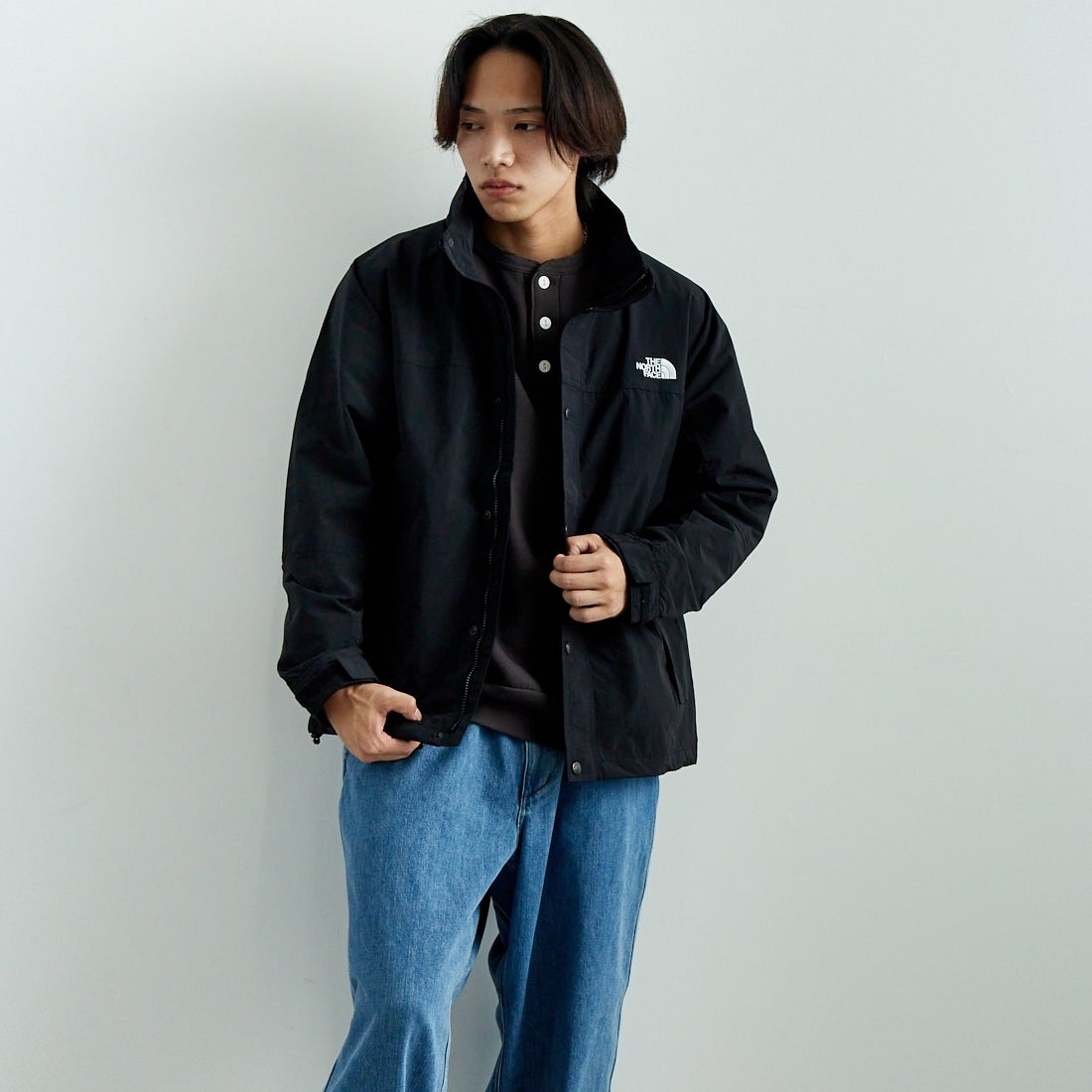 THE NORTH FACE [ザ ノースフェイス] ハイドレナウィンドジャケット [NP22550] K &&モデル身長：179cm 着用サイズ：L&&