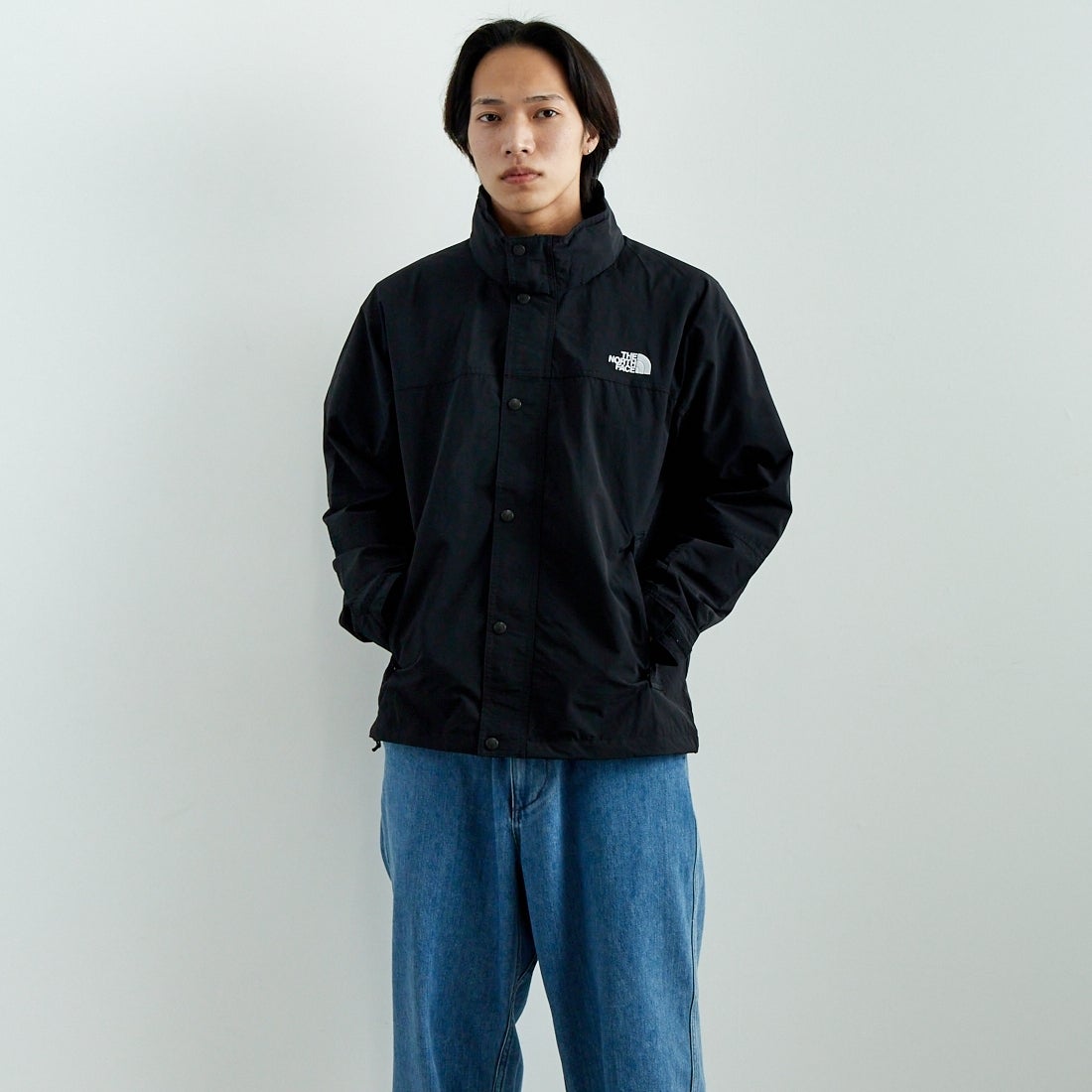 THE NORTH FACE [ザ ノースフェイス] ハイドレナウィンドジャケット [NP22550] K &&モデル身長：179cm 着用サイズ：L&&