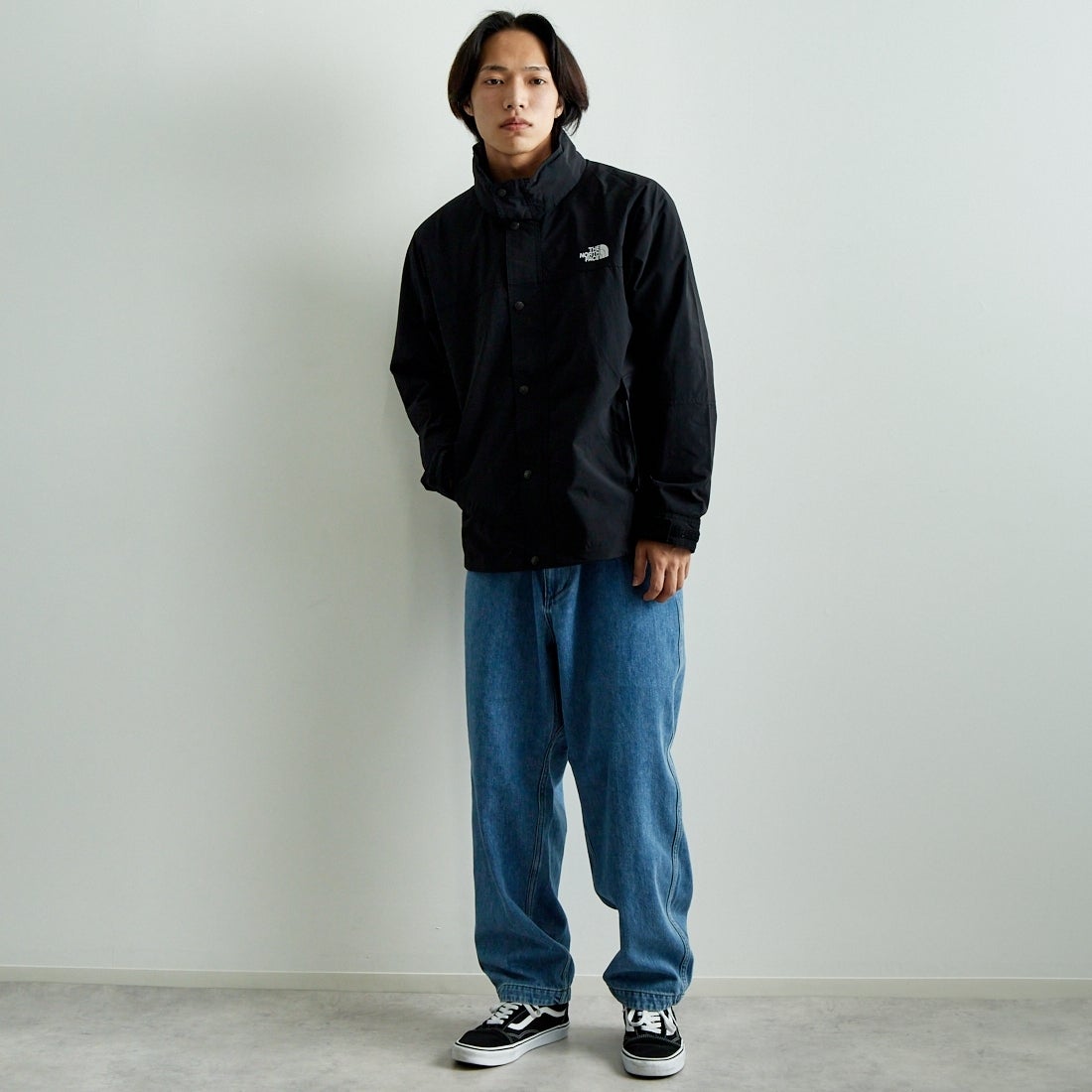 THE NORTH FACE [ザ ノースフェイス] ハイドレナウィンドジャケット [NP22550] K &&モデル身長：179cm 着用サイズ：L&&