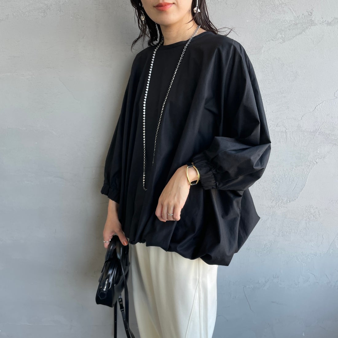 99 BLACK&&モデル身長：160cm 着用サイズ：F&&