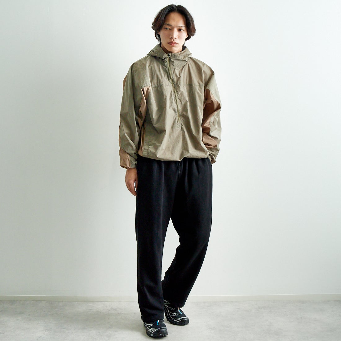 Name. [ネーム] ボンデージスウェットパンツ [NMPT-025] RED &&モデル身長：179cm 着用サイズ：1&&