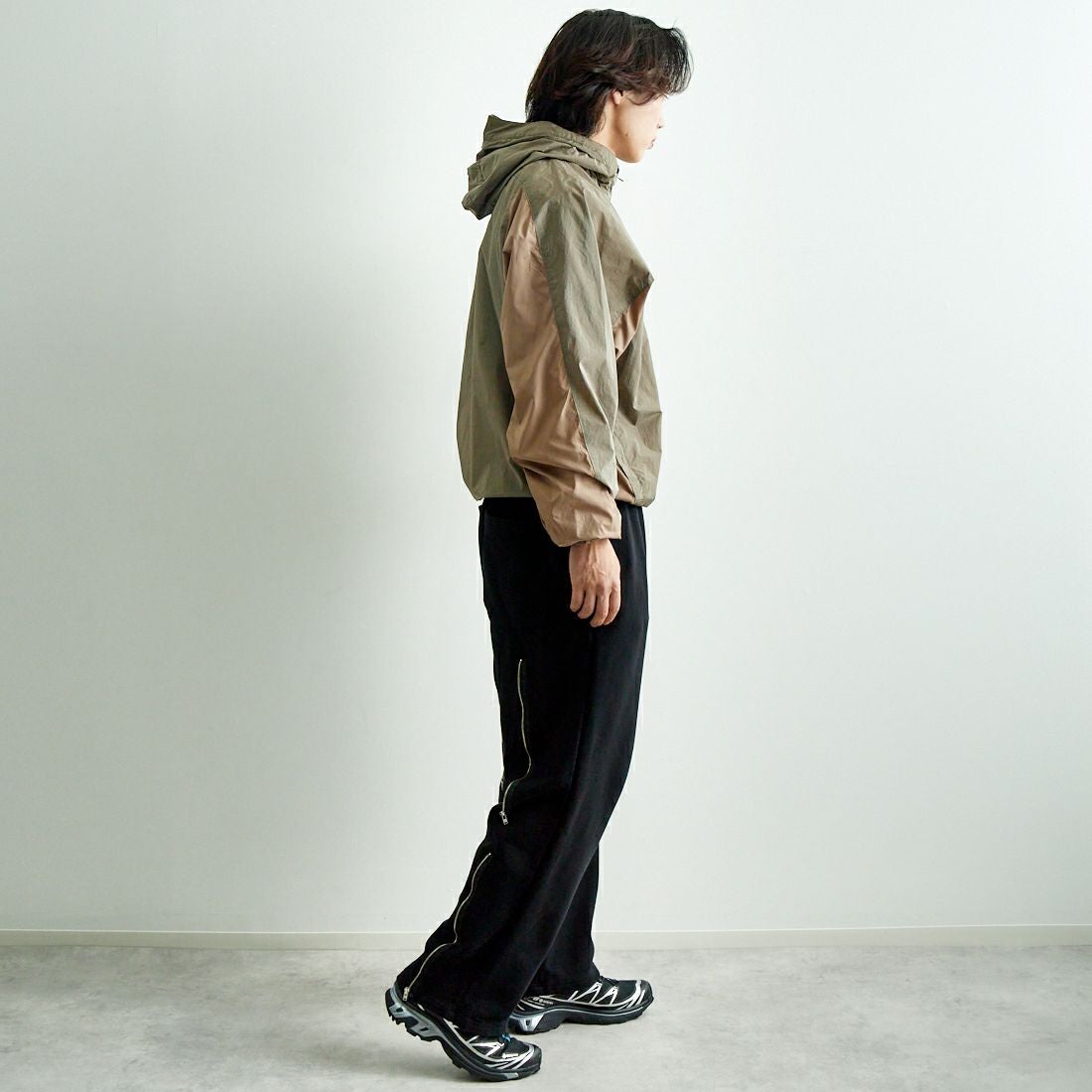 Name. [ネーム] ボンデージスウェットパンツ [NMPT-025] RED &&モデル身長：179cm 着用サイズ：1&&