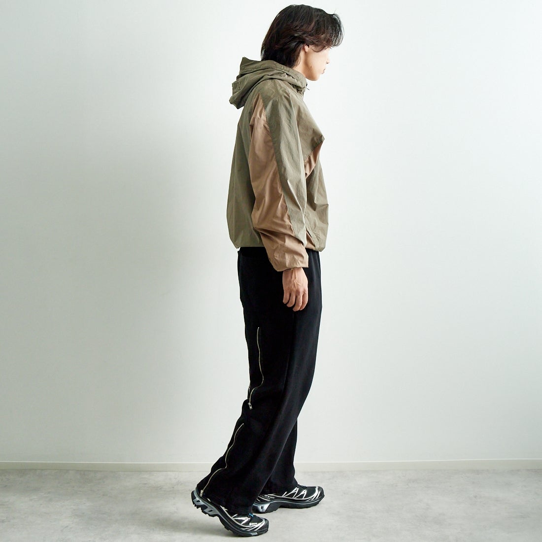 Name. [ネーム] ボンデージスウェットパンツ [NMPT-025] RED &&モデル身長：179cm 着用サイズ：1&&