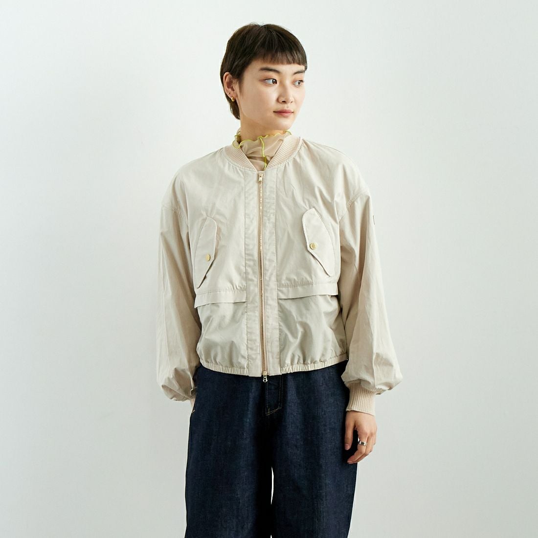 TATRAS [タトラス] ラウラ MA-1ブルゾン [LTAT25S4022-L] BEIGE &&モデル身長：160cm 着用サイズ：2&&