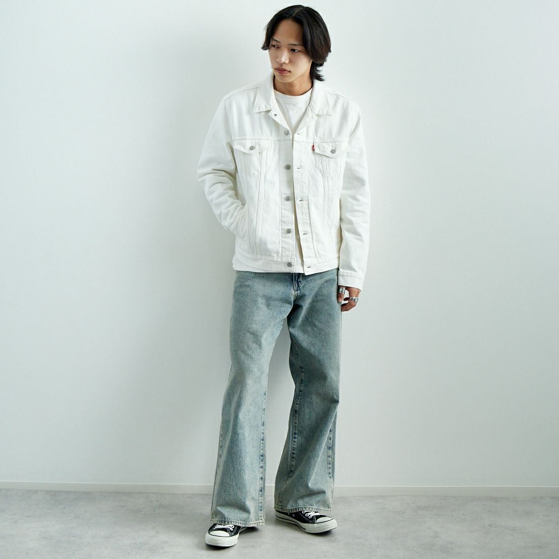 LEVI'S [リーバイス] トラッカージャケット [72334-02] 92 STEEL H &&モデル身長：179cm 着用サイズ：M&&