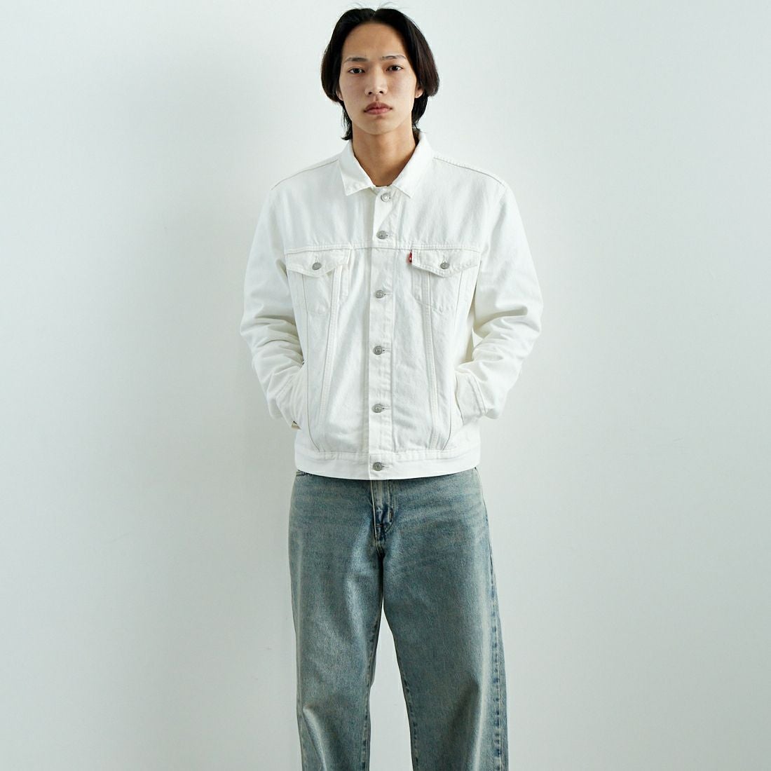 LEVI'S [リーバイス] トラッカージャケット [72334-02] 92 STEEL H &&モデル身長：179cm 着用サイズ：M&&