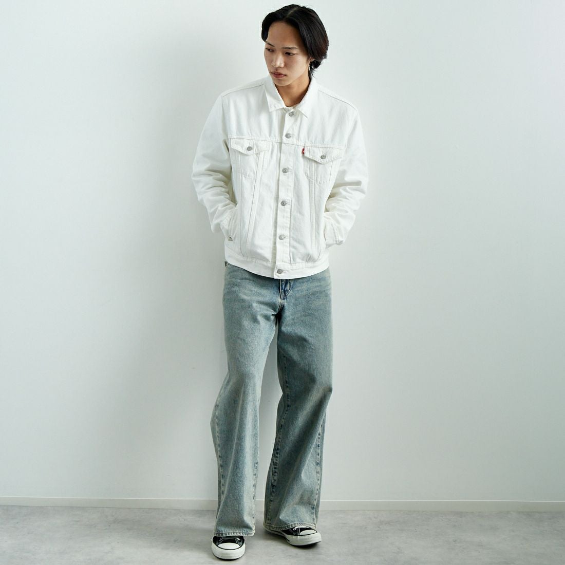 LEVI'S [リーバイス] トラッカージャケット [72334-02] 92 STEEL H &&モデル身長：179cm 着用サイズ：M&&