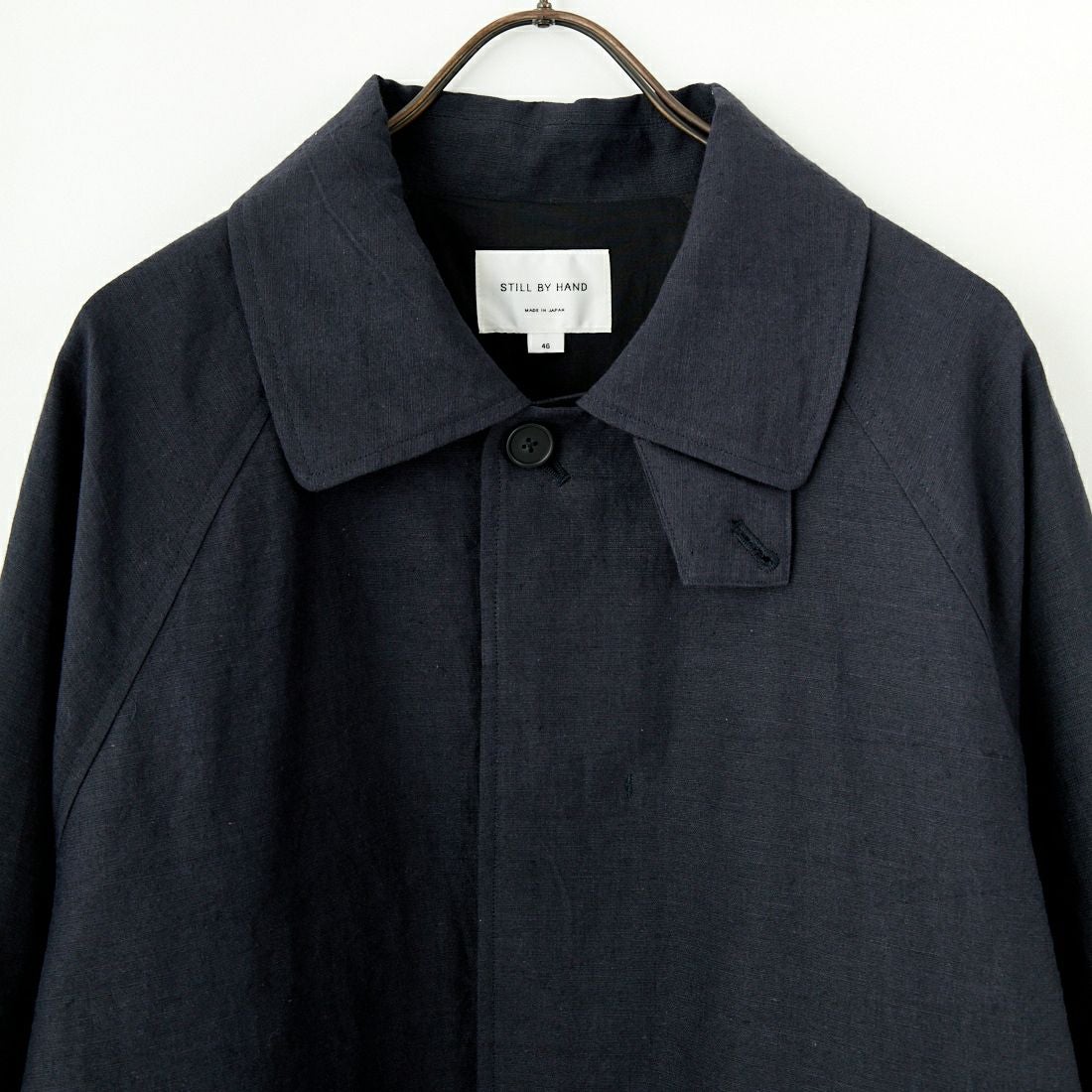 STILL BY HAND [スティルバイハンド] リネンコットンハーフコート [CO01251] NAVY