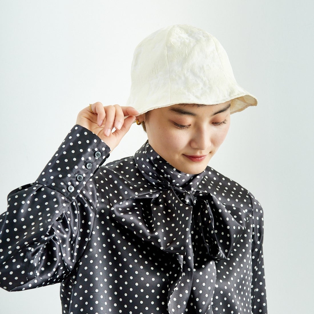 RACAL [ラカル] ジャガードチューリップハット [RL-25-017W] IVORY