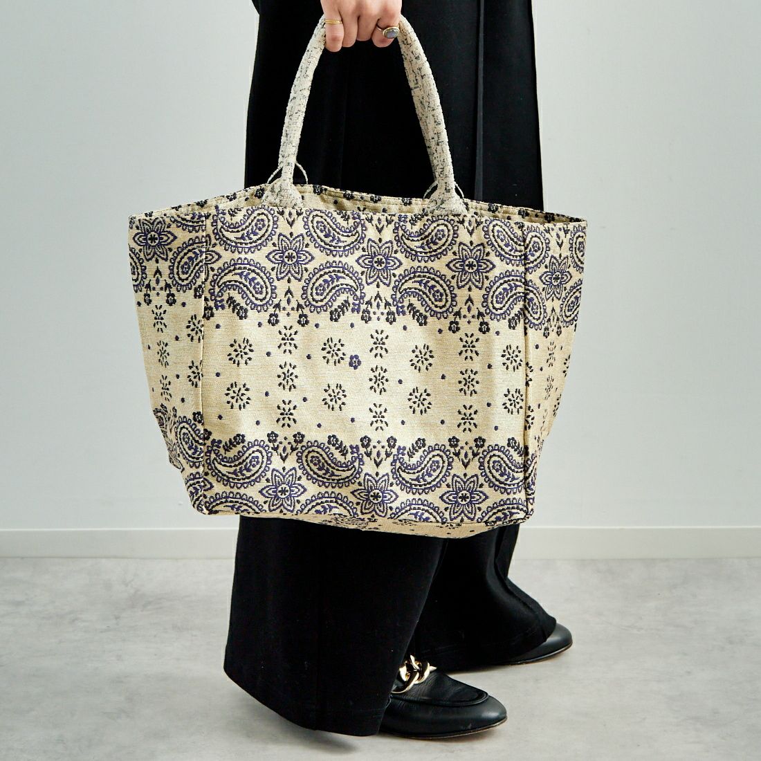 Bindu [ビンドゥー] ヴィンテージバンダナ ジャカードトートバッグ