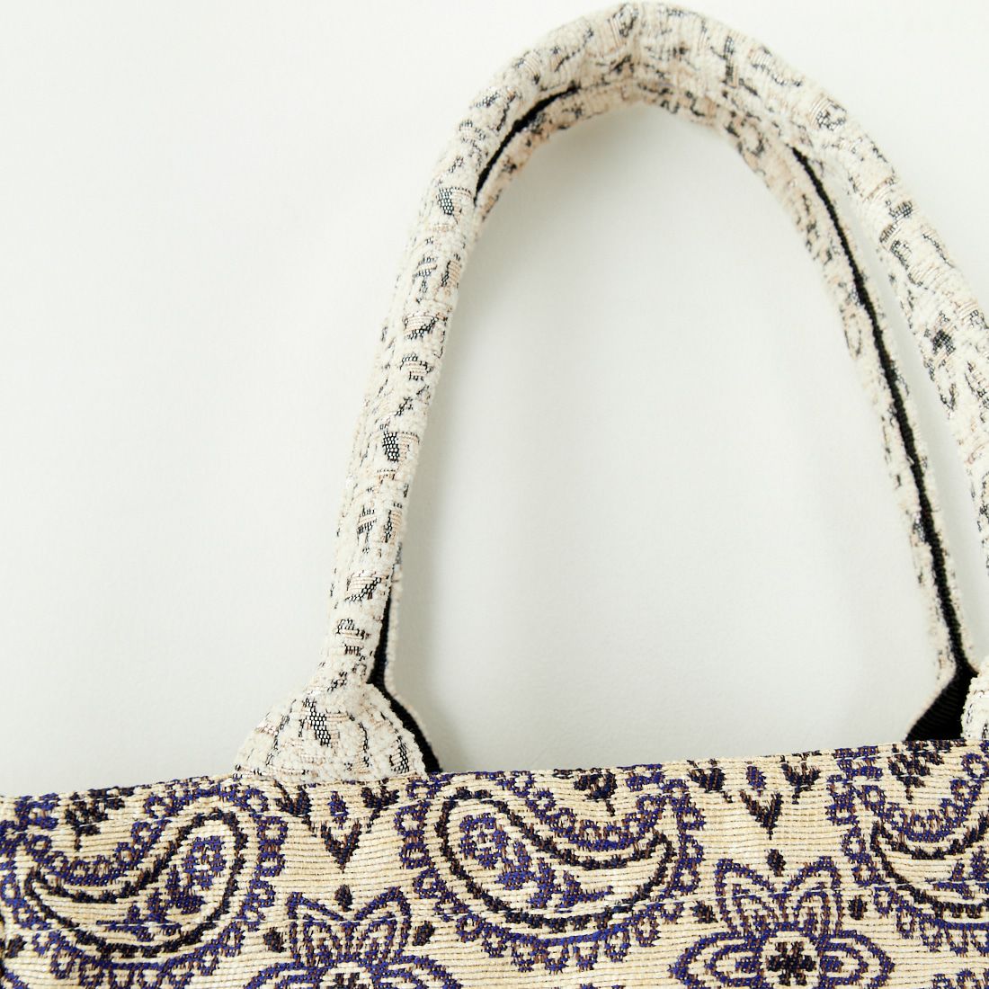 Bindu [ビンドゥー] ヴィンテージバンダナ ジャカードトートバッグ [BBB-2112] NAT/NAVY