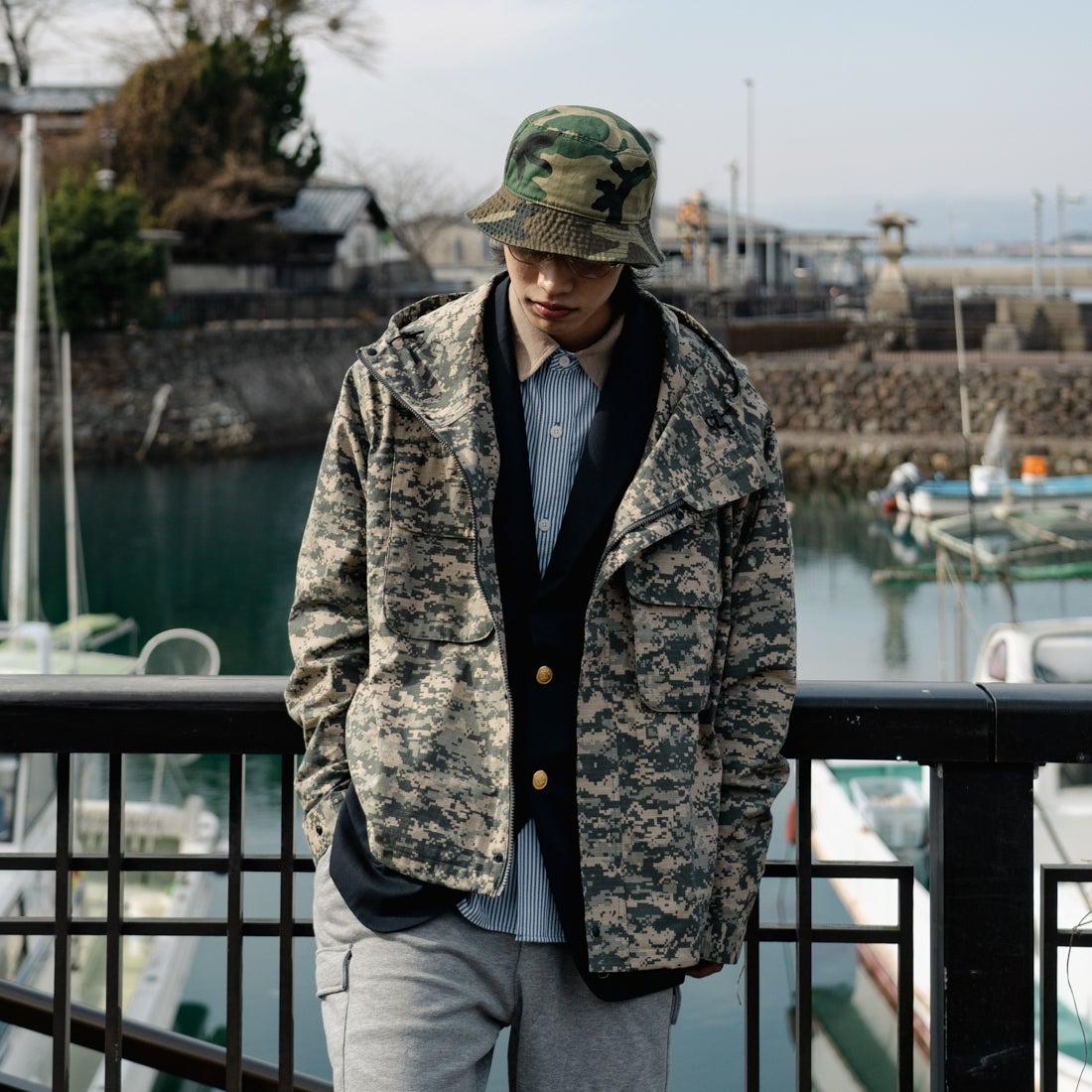 DIGITAL CA&&モデル身長：179cm 着用サイズ：L&&