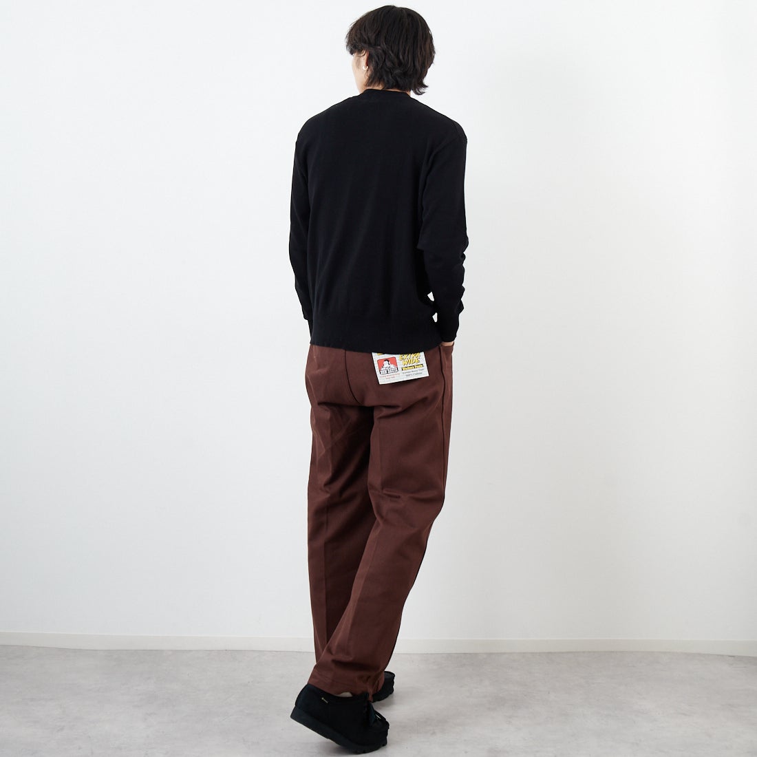 BEN DAVIS [ベンデイビス] エクストラ ワイドチノパンツ [T-23180009] 32 BROWN &&モデル身長：179cm 着用サイズ：32&&