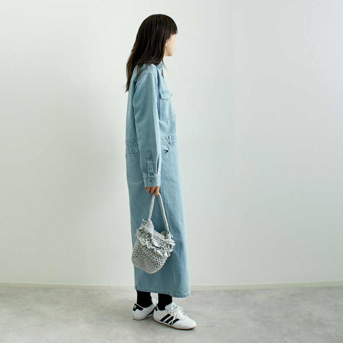 CACHELLIE [カシェリエ] メタリックフリルポーチ [C8632] SILVER