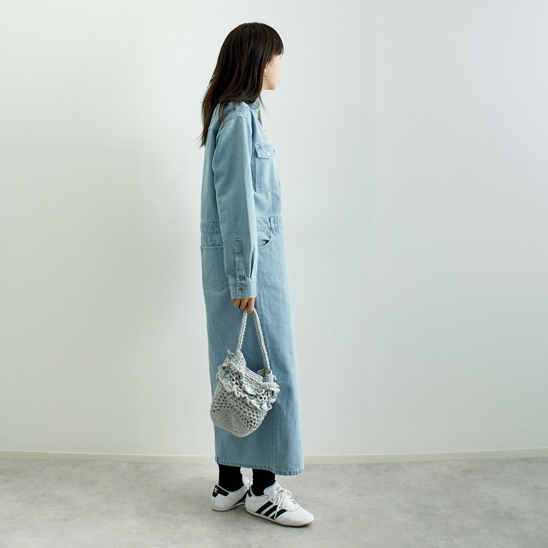 CACHELLIE [カシェリエ] メタリックフリルポーチ [C8632] SILVER