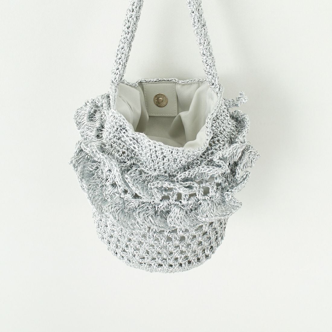 CACHELLIE [カシェリエ] メタリックフリルポーチ [C8632] SILVER