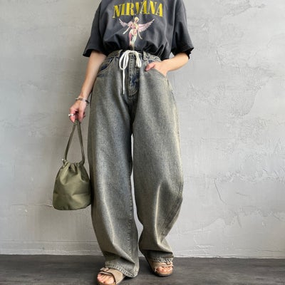 T.ACID BLU&&モデル身長：158cm 着用サイズ：M&&
