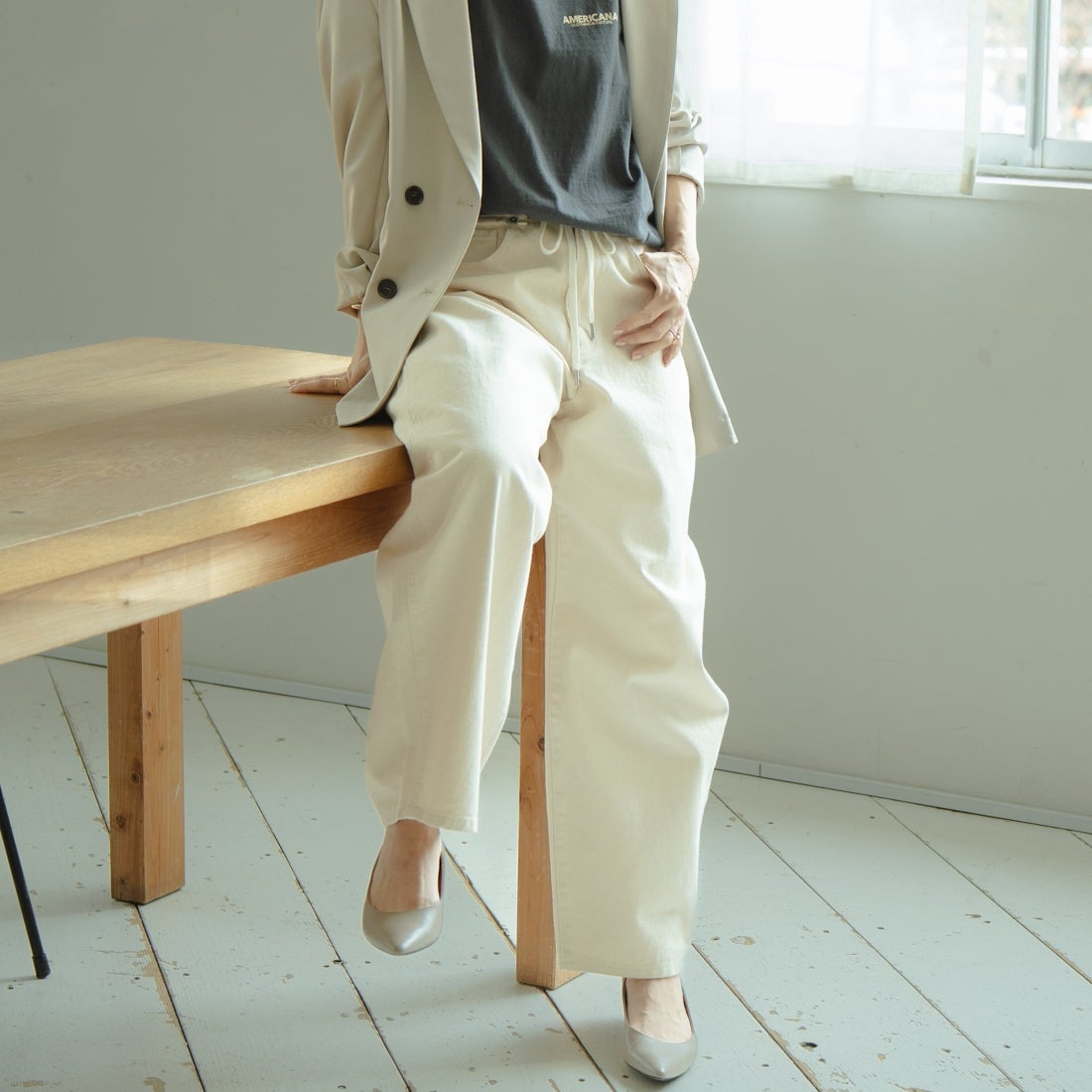 KINARI&&モデル身長：153cm 着用サイズ：M&&