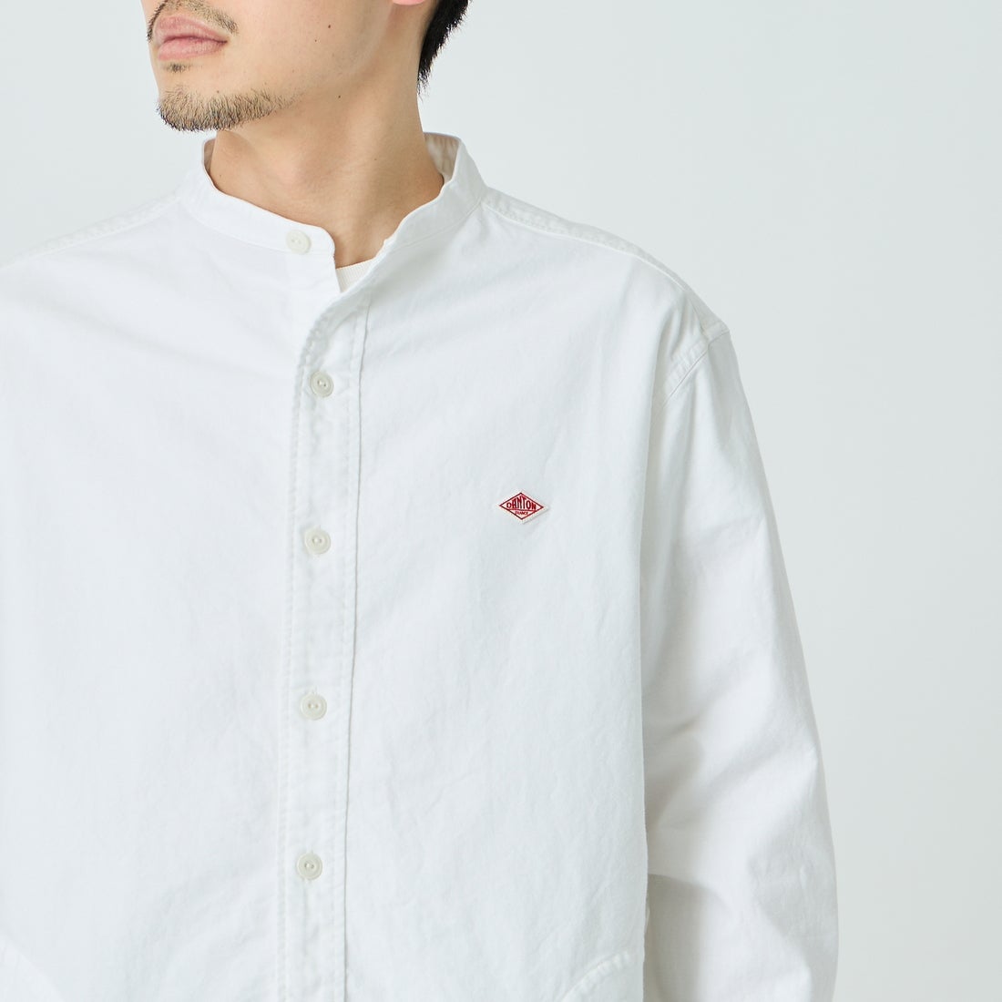 DANTON [ダントン] オックスフォード バンドカラーシャツ [DT-B0280SOX] WHITE