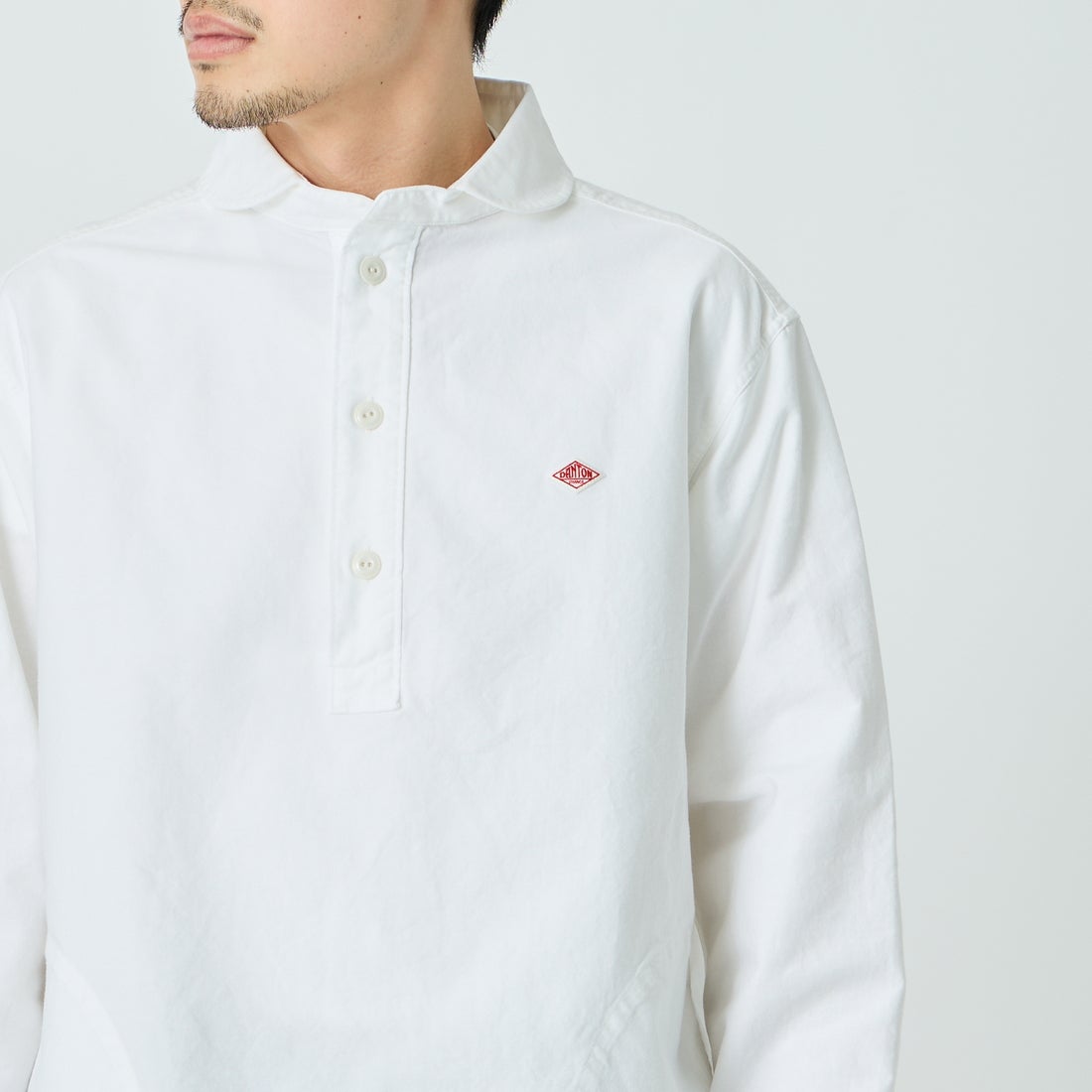 DANTON [ダントン] オックスフォード ラウンドカラーシャツ [DT-B0282SOX] WHITE