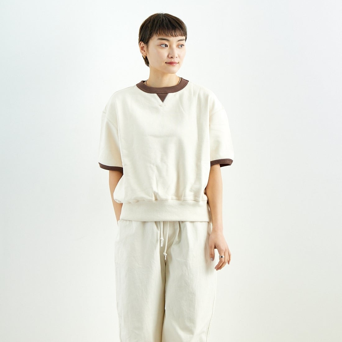 OFF BEIGE&&モデル身長：160cm 着用サイズ：S&&