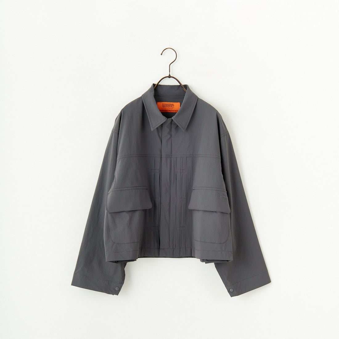 UNIVERSAL OVERALL [ユニバーサルオーバーオール] 別注 ストレッチナイロンシャツジャケット [U2512430IN-JF] CHARCOAL