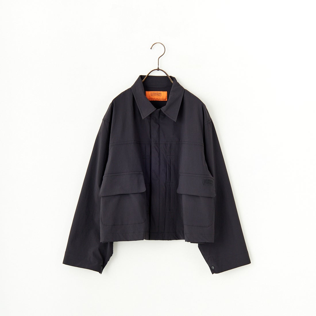 UNIVERSAL OVERALL [ユニバーサルオーバーオール] 別注 ストレッチナイロンシャツジャケット [U2512430IN-JF] BLACK