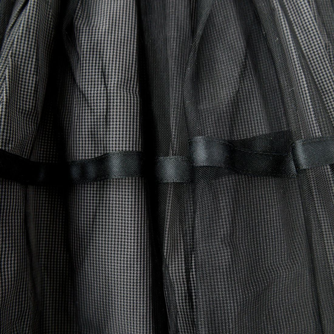 MAISON SPECIAL [メゾンスペシャル] 2WAY チュールレイヤーチェックボリュームスカート [21251515201] GRY