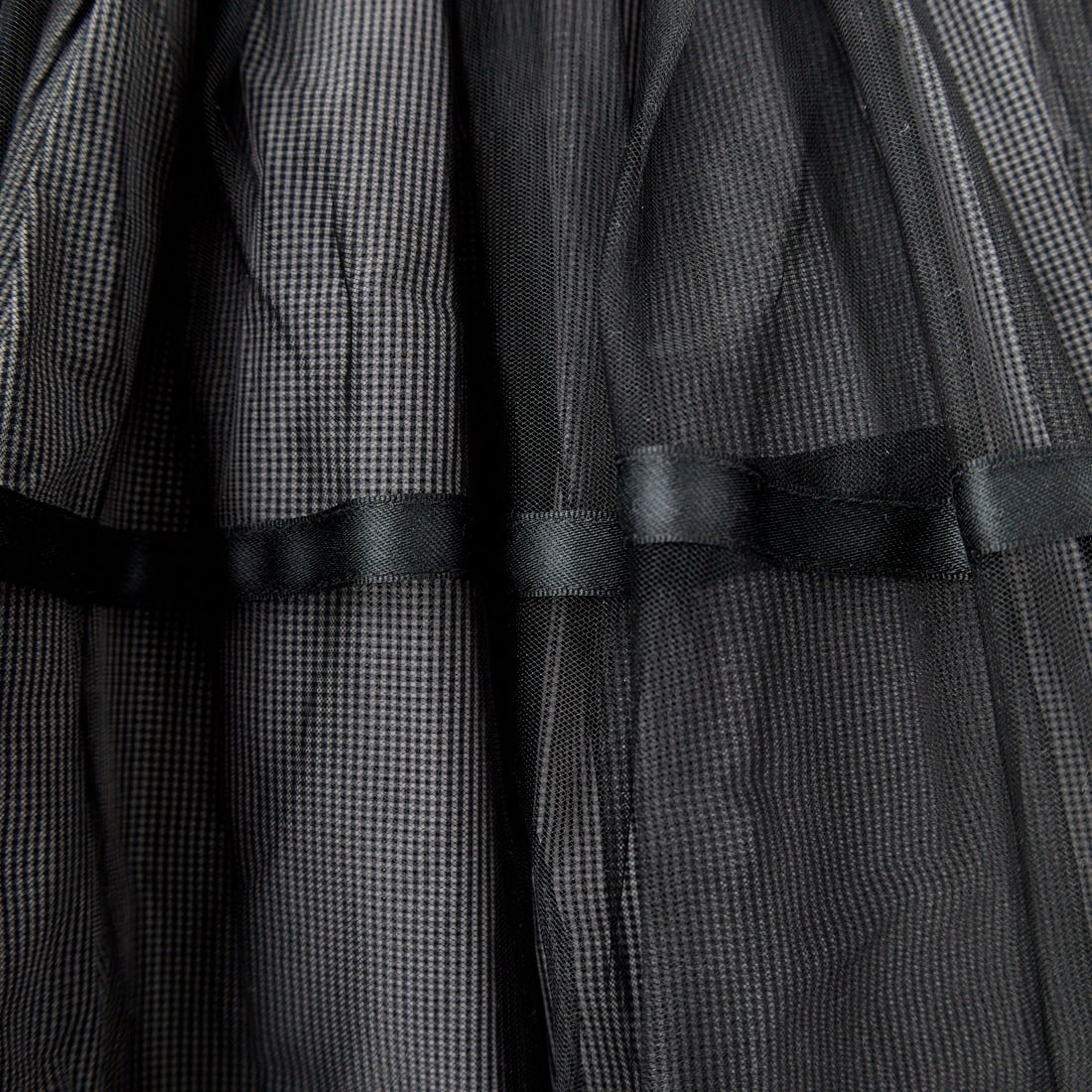 MAISON SPECIAL [メゾンスペシャル] 2WAY チュールレイヤーチェックボリュームスカート [21251515201] GRY