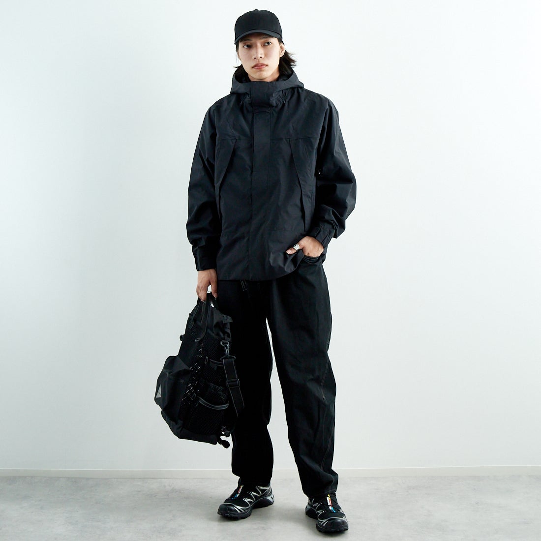 Goldwin [ゴールドウィン] パーテックス アンリミテッドツーレイヤージャケット [GL25142] BK &&モデル身長：179cm 着用サイズ：3&&