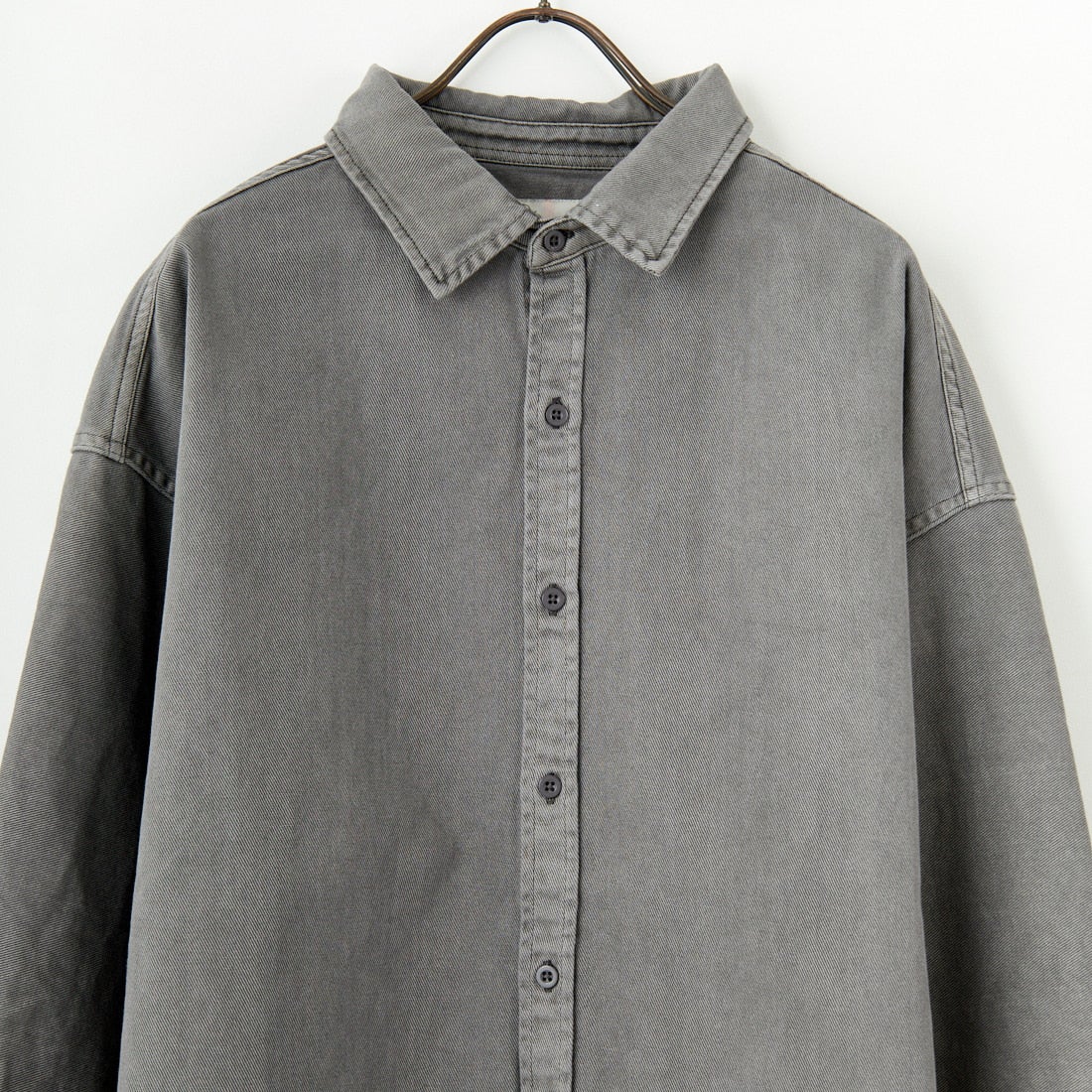 HELLO CALIF [ハローカリフ] ピグメントツイルシャツ [TH-3887] SMOKE