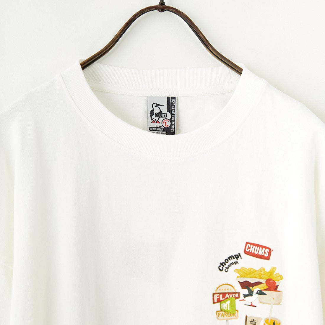 CHUMS [チャムス] ファストフードロングスリーブTシャツ [CH11-2515] W001 WHITE