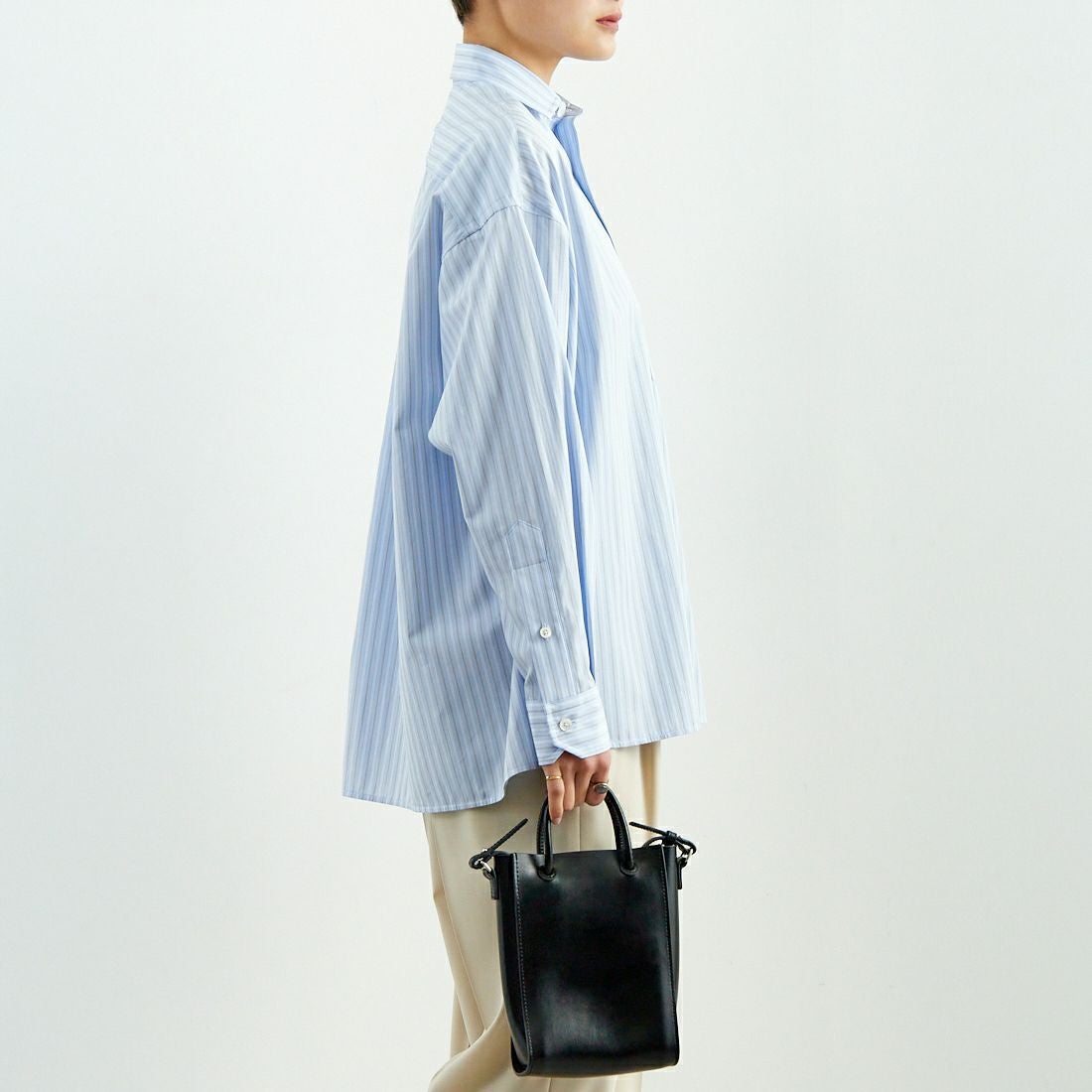 TICCA [ティッカ] スクエアビッグシャツ [TBES-011] BLU STRIPE